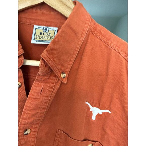 Vintage Texas Longhorns Button-Down Oxford Shirt by Blue Pointe  size Large - Picture 2 of 7
